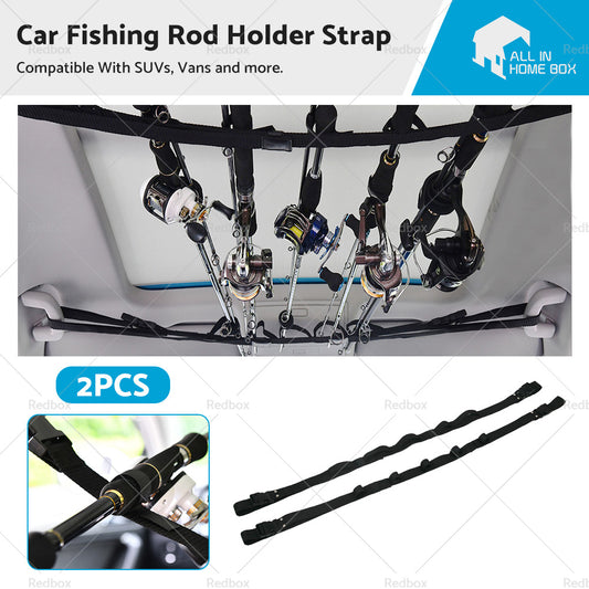 {{ 2pcs Car Fishing Rod Holder Mounted Storage Rack Vehicle Belt Strap Carrier }} - Buy Car Parts Online at {{ Kaka Auto Parts }}.