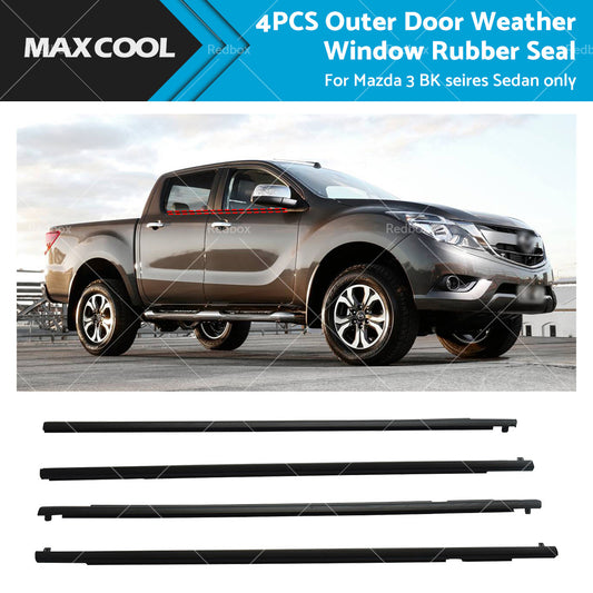 {{ 4PCS Weatherstrip Weather strip Outer Window Seal for Mazda 3 BK Sedan 2003-2009 }} - Buy Car Parts Online at {{ Kaka Auto Parts }}.