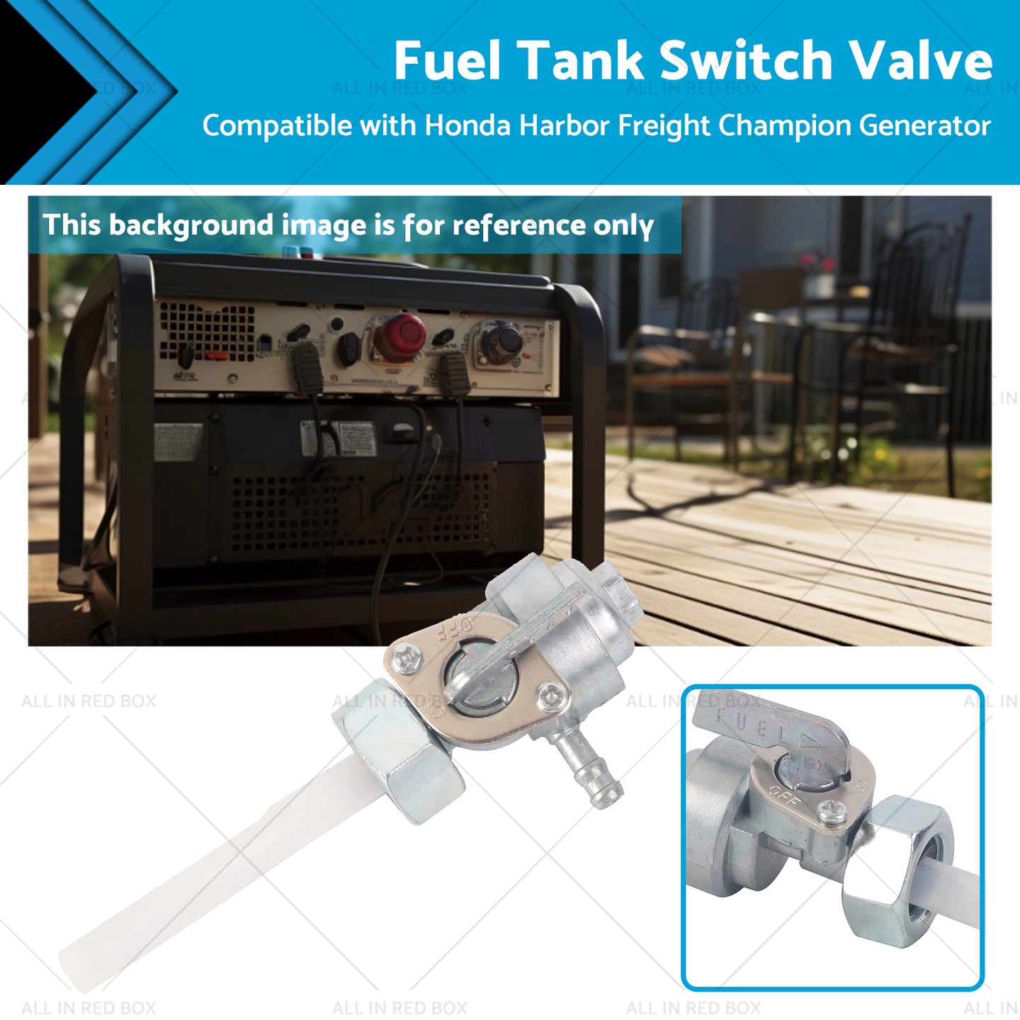 {{ Fuel Tap Tank Switch Valve Petcock For Honda Generator Harbor Freight Champion }} - Buy Car Parts Online at {{ Kaka Auto Parts }}.