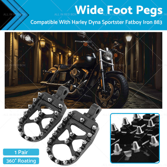 {{ Wide Foot Pegs 360隆茫 Roating Suitable For harley Dyna Sportster Fatboy }} - Buy Car Parts Online at {{ Kaka Auto Parts }}.