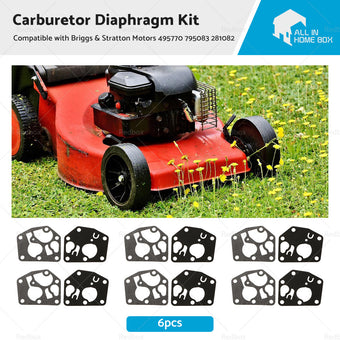 compare product 6x Carburetor Diaphragm Kit SuitableFor Briggs  and  Stratton Motors 495770 795083