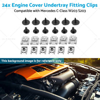 {{ 24x Engine Cover Undertray Fitting Clips Suitable for Mercedes C-Class W203 S203 }} - Buy Car Parts Online at {{ Kaka Auto Parts }}.