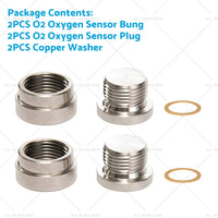 {{ 2 SETS O2 Oxygen Sensor Bung Weld On w or Plug  and  Washer M18x1. 5mm }} - Buy Car Parts Online at {{ Kaka Auto Parts }}.