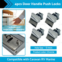 {{ 4x Door Handle Push Locks Suitable for Caravan RV Marine Cupboard Latch Knob }} - Buy Car Parts Online at {{ Kaka Auto Parts }}.