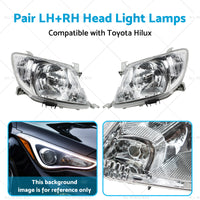 {{ Pair LHRH Head Light Lamps Suitable for Toyota Hilux Ute 2008-2012 2WD 4WD }} - Buy Car Parts Online at {{ Kaka Auto Parts }}.