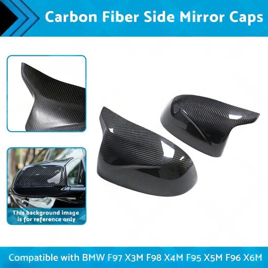 Carbon Fiber Side Mirror Caps Suitable for BMW X5M F96 X6M F97 X3M F98 X4M F95