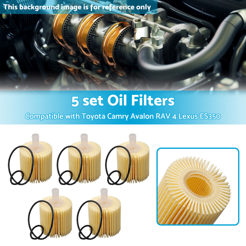 {{ 5PCS Oil Filter 04152-YZZA1 Suitable For Toyota Camry Kluger RAV 4 Lexus IS300h }} - Buy Car Parts Online at {{ Kaka Auto Parts }}.