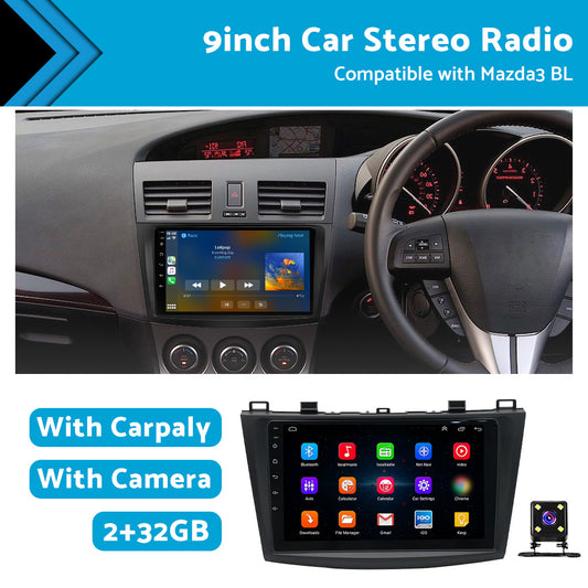 {{ 32GB Android Apple Carplay Stereo Radio 9inch Head Unit GPS Suitable For Mazda 3 BL }} - Buy Car Parts Online at {{ Kaka Auto Parts }}.