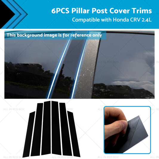 {{ 6PCS Black Window Trim Covers Suitable for 07-11 Honda CRV 2. 4L }} - Buy Car Parts Online at {{ Kaka Auto Parts }}.