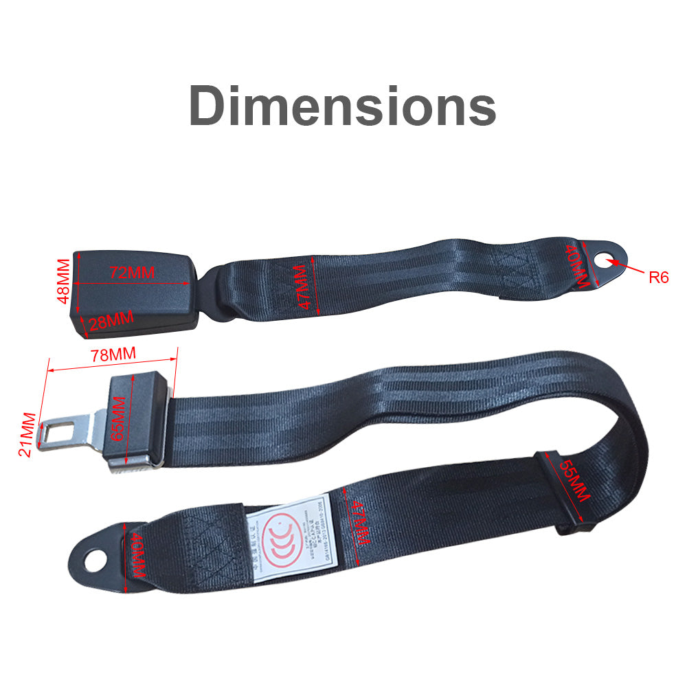 {{ 2 Set Car Truck 2 Point Retractable Adjustable Seat Lap Sash Belt Strap Seatbelt }} - Buy Car Parts Online at {{ Kaka Auto Parts }}.
