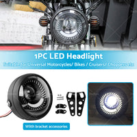 {{ Motorcycle 6. 5inch LED Headlight Spiral Side Mount Bracket Suitable For Cafe Racer }} - Buy Car Parts Online at {{ Kaka Auto Parts }}.