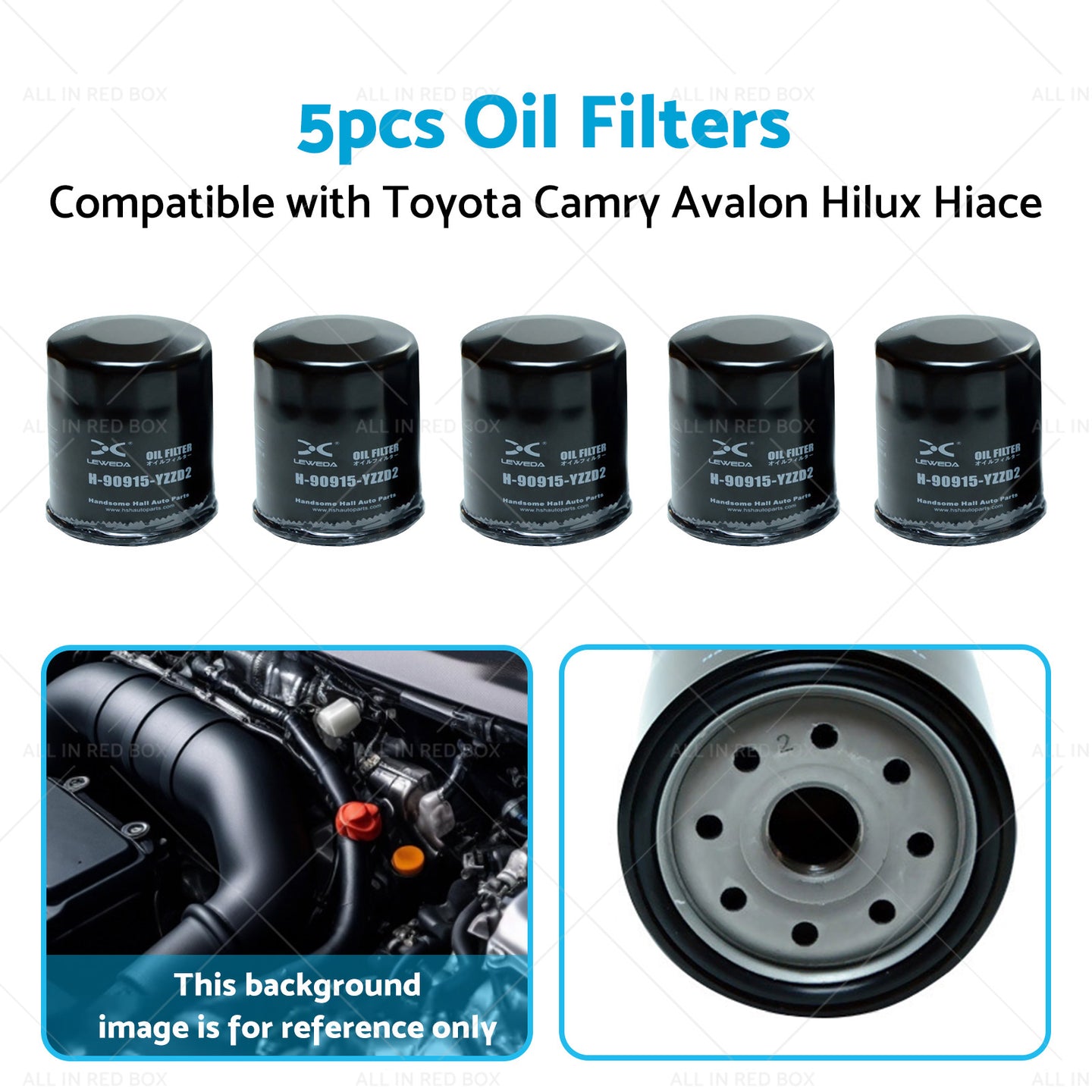 {{ 5x Oil Filter Suitable for Toyota Camry Avalon Hilux Hiace 90915-YZZD2 1KDFTV }} - Buy Car Parts Online at {{ Kaka Auto Parts }}.