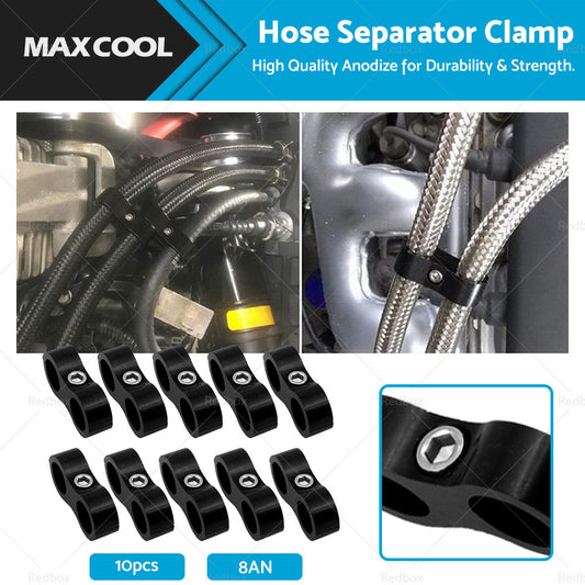 {{ 10x AN8 8AN Nylon Braided Stainless Fuel Oil Line Pipe Hose End Separator Clamp }} - Buy Car Parts Online at {{ Kaka Auto Parts }}.