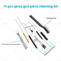 {{ 17PCS Spray Gun Cleaning Brush Kit Suitable For All Types of Spray Gun Systems }} - Buy Car Parts Online at {{ Kaka Auto Parts }}.
