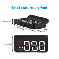 Universal Car Head-Up Display GPS Digital Speedometer with Speed Warning OBD2