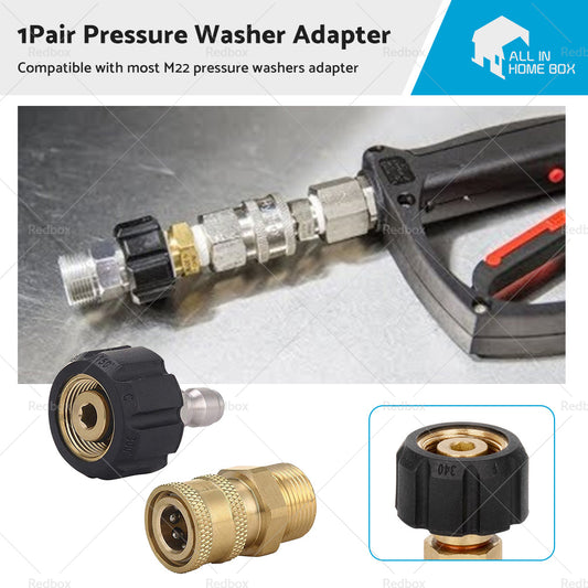 {{ 1Pair Pressure Washer Adapter 1 or 4 inch  Quick Connect Coupler Kit M22-14 Adapter }} - Buy Car Parts Online at {{ Kaka Auto Parts }}.