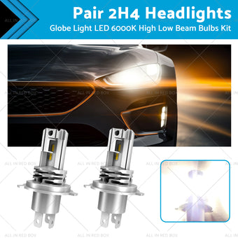 compare product 2x H4 Headlights Replacement Globe Light LED 6000K High Low Beam Bulbs Kit