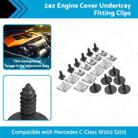 {{ 24x Engine Cover Undertray Fitting Clips Suitable for Mercedes C-Class W203 S203 }} - Buy Car Parts Online at {{ Kaka Auto Parts }}.