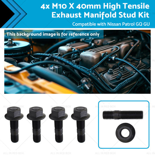 {{ 4x M10 X 40mm High Tensile Exhaust Manifold Stud Kit Suitable for GQ GU TD42 }} - Buy Car Parts Online at {{ Kaka Auto Parts }}.