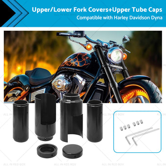 compare product Upper Lower Front Fork Covers Cap Suitable for Harley Davidson Dyna 06-17