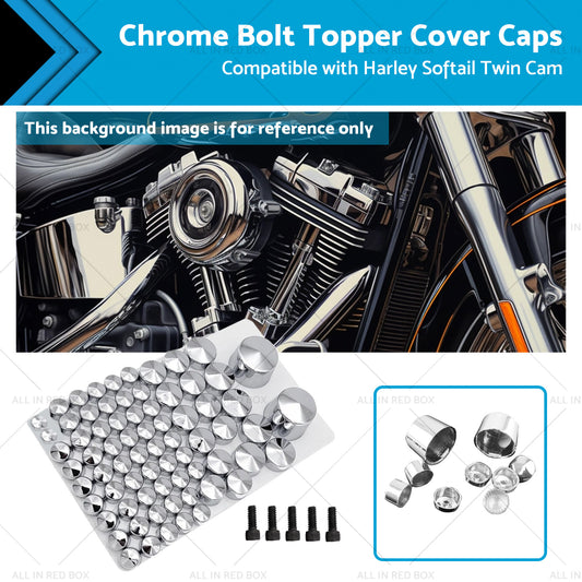 {{ Chrome Bolt Topper Cover Caps Suitable for Harley Twin Cam Softail 07-13 }} - Buy Car Parts Online at {{ Kaka Auto Parts }}.