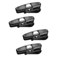 4x Luxury Car Sunglasses Holder Visor Clip Sun Ticket Card Mount