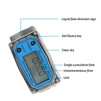 1 or 1. 5 or 2 inch Turbine Digital Diesel Water Fuel Flow Meter Oval Gear Flow Gauge