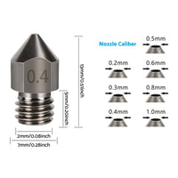 {{ 10Pcs Hardened Steel Nozzle Suitable for Creality CR-10 Ender 3 Pro 5 Series }} - Buy Car Parts Online at {{ Kaka Auto Parts }}.