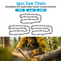 {{ 3PCS 3 8. 043 40DL Chainsaw Chain 10inch Suitable for OZITO 18V OCS-018 PXCCSS-018 }} - Buy Car Parts Online at {{ Kaka Auto Parts }}.