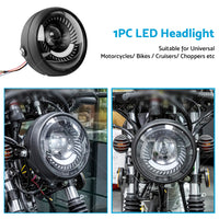 {{ Motorcycle 6. 5inch LED Headlight DRL Hi Lo Running Light Suitable For Cafe Racer }} - Buy Car Parts Online at {{ Kaka Auto Parts }}.