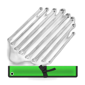 compare product 8x Extra Long Aviation Spanner Set CRV Wrench Double Ring with Bag 8¡§C24mm