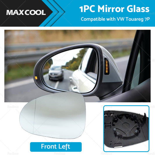 {{ Suitable for VW TOUAREG 7P 07 or 11-2018 Left Mirror Glass Heated Convex With Base }} - Buy Car Parts Online at {{ Kaka Auto Parts }}.