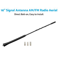 {{ 16'' Signal Antenna AM or FM Radio Aerial Black Suitable For Nissan Navara 2005 on }} - Buy Car Parts Online at {{ Kaka Auto Parts }}.
