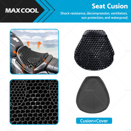 {{ 1x Motorcycle Comfort Gel Seat Cushion Pillow Pad Cover Pressure Relief w or sleeve }} - Buy Car Parts Online at {{ Kaka Auto Parts }}.