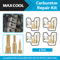 {{ 4 Sets Carburetor Repair Kit Suitable For Honda CBR250RR CBR 250 MC22 CB250 JADE }} - Buy Car Parts Online at {{ Kaka Auto Parts }}.
