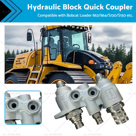 {{ For Bobcat Hydraulic Block Quick Coupler Flat Face FFH Auxillary Valve 6678076 }} - Buy Car Parts Online at {{ Kaka Auto Parts }}.