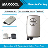 {{ 2 Buttons Complete Remote Car Key Suitable For Toyota Land Cruiser Prado 434MHZ }} - Buy Car Parts Online at {{ Kaka Auto Parts }}.