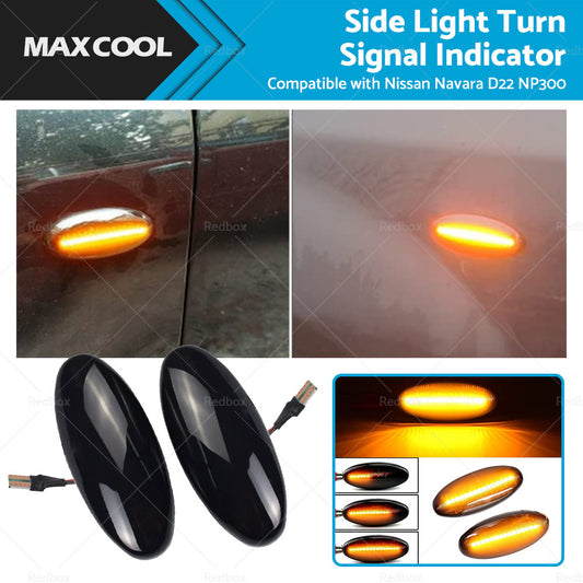{{ 2x Dynamic Side Light Turn Signal Indicator Suitable For Nissan Navara D22 NP300 }} - Buy Car Parts Online at {{ Kaka Auto Parts }}.