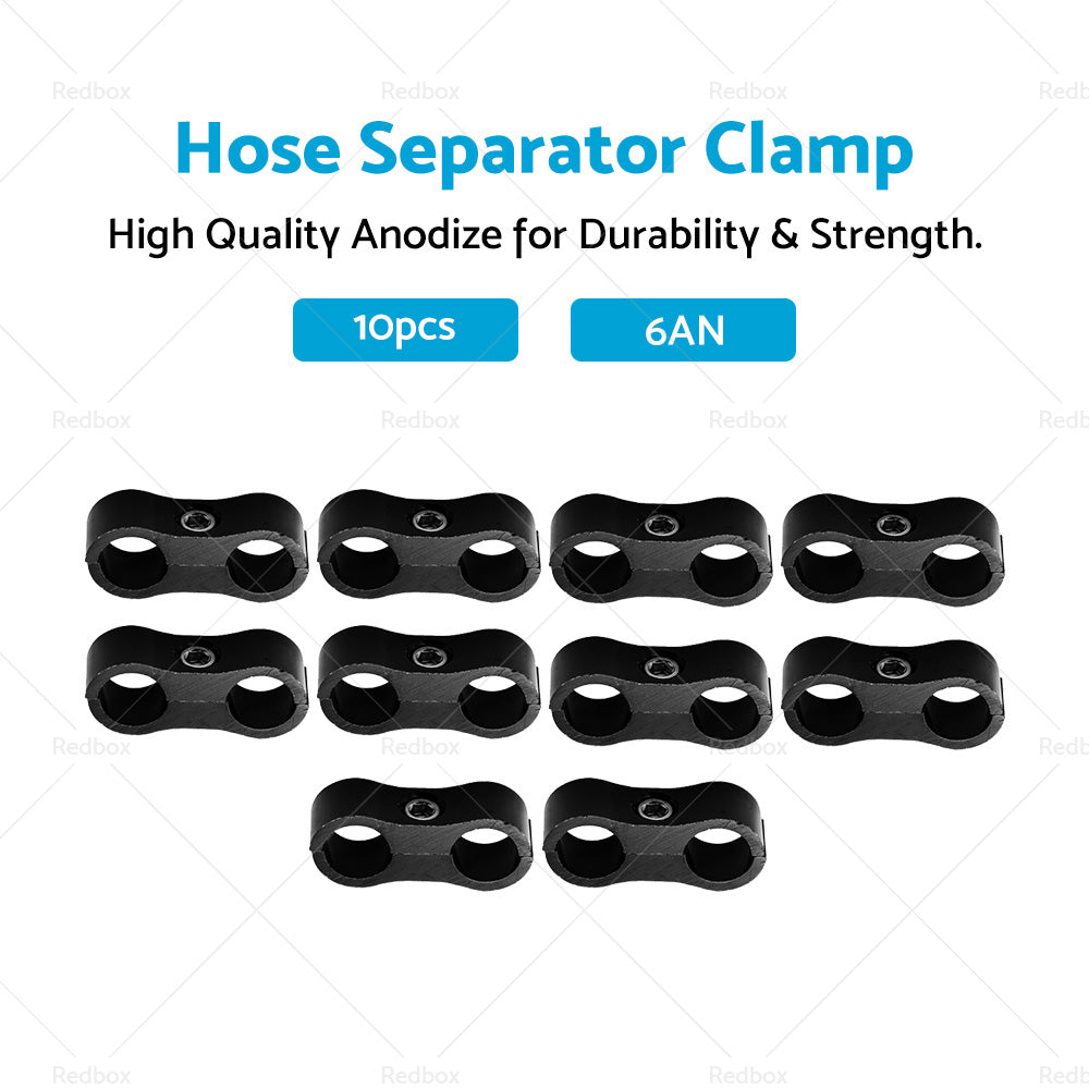 {{ 10x AN6 6AN AN -6 Nylon Braided Stainless Fuel Oil Line Hose Separator Clamp }} - Buy Car Parts Online at {{ Kaka Auto Parts }}.