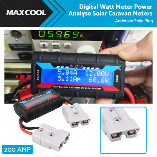 {{ 200 Amp Digital Watt Meter Power Analyser Solar Caravan Anderson Style Plug 12V }} - Buy Car Parts Online at {{ Kaka Auto Parts }}.