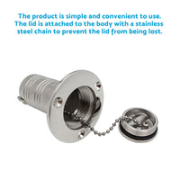 {{ Marine Boat Keyless Water Deck Fill  or  Filler 1-1 or 2 inch  Polished 316 Stainless Steel }} - Buy Car Parts Online at {{ Kaka Auto Parts }}.