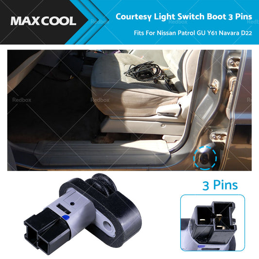 {{ Door Courtesy Light Switch Boot 3 Pins Fits For Nissan Patrol Y61 GU Navara D22 }} - Buy Car Parts Online at {{ Kaka Auto Parts }}.