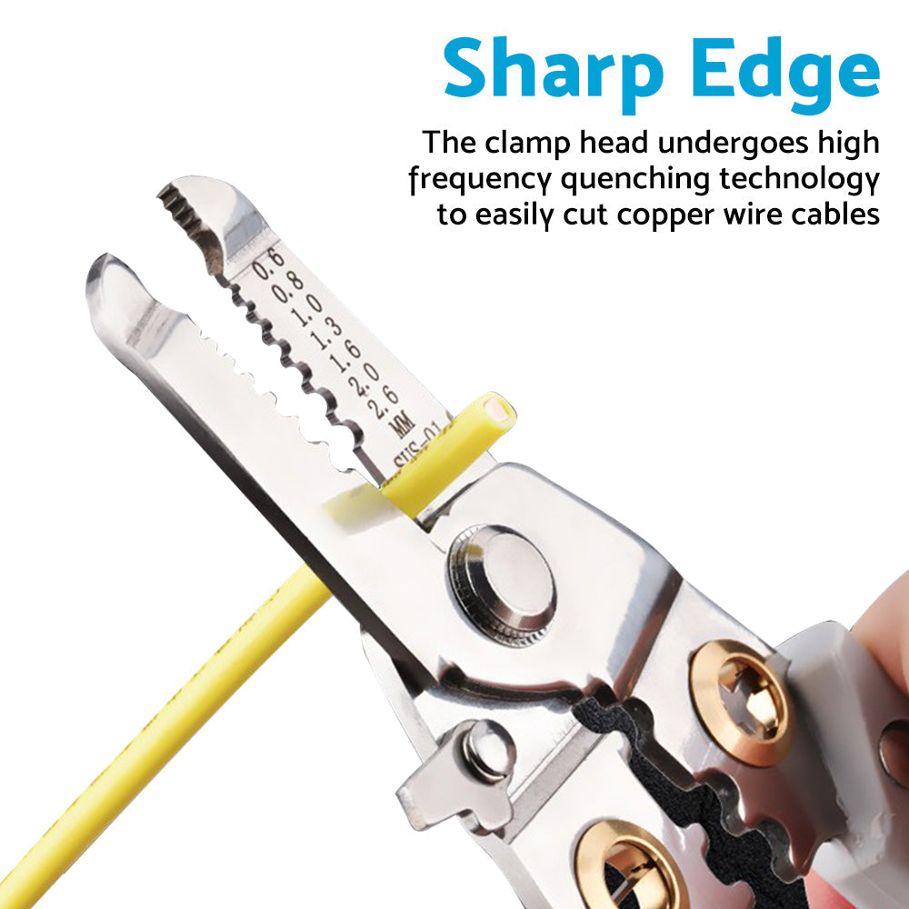 Wire Stripper Pliers Multifunctional Electric Cable Stripper Crimper Cutter Tool