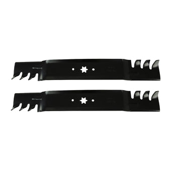 compare product 2x 42inch Blade Suitable for MTD  and  Cub Cadet ZTR RZT42 Gator Type Toothed Mulching