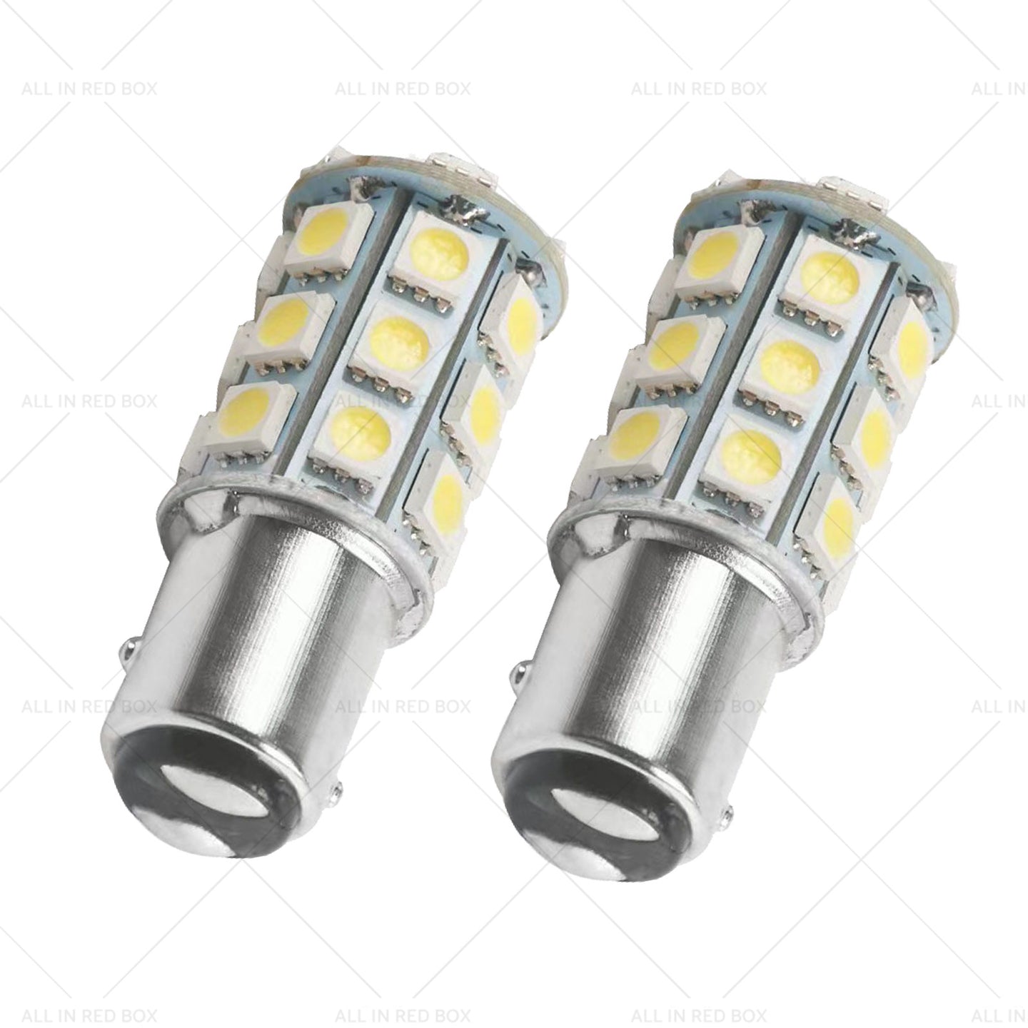{{ 2x 12V BA15D LED White 27 SMD 5050 For Caravan Car Auto Indicator Signal Light }} - Buy Car Parts Online at {{ Kaka Auto Parts }}.