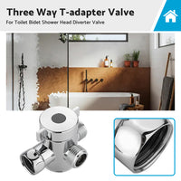 {{ 1 2 in Three Way T-adapter Valve For Toilet Bidet Shower Head Diverter Valve }} - Buy Car Parts Online at {{ Kaka Auto Parts }}.