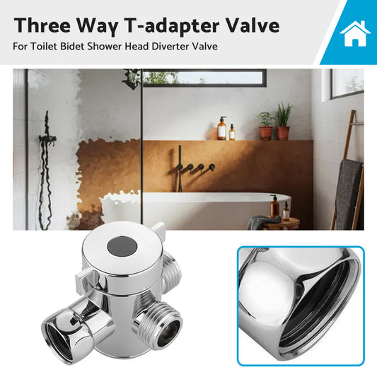 {{ 1 2 in Three Way T-adapter Valve For Toilet Bidet Shower Head Diverter Valve }} - Buy Car Parts Online at {{ Kaka Auto Parts }}.