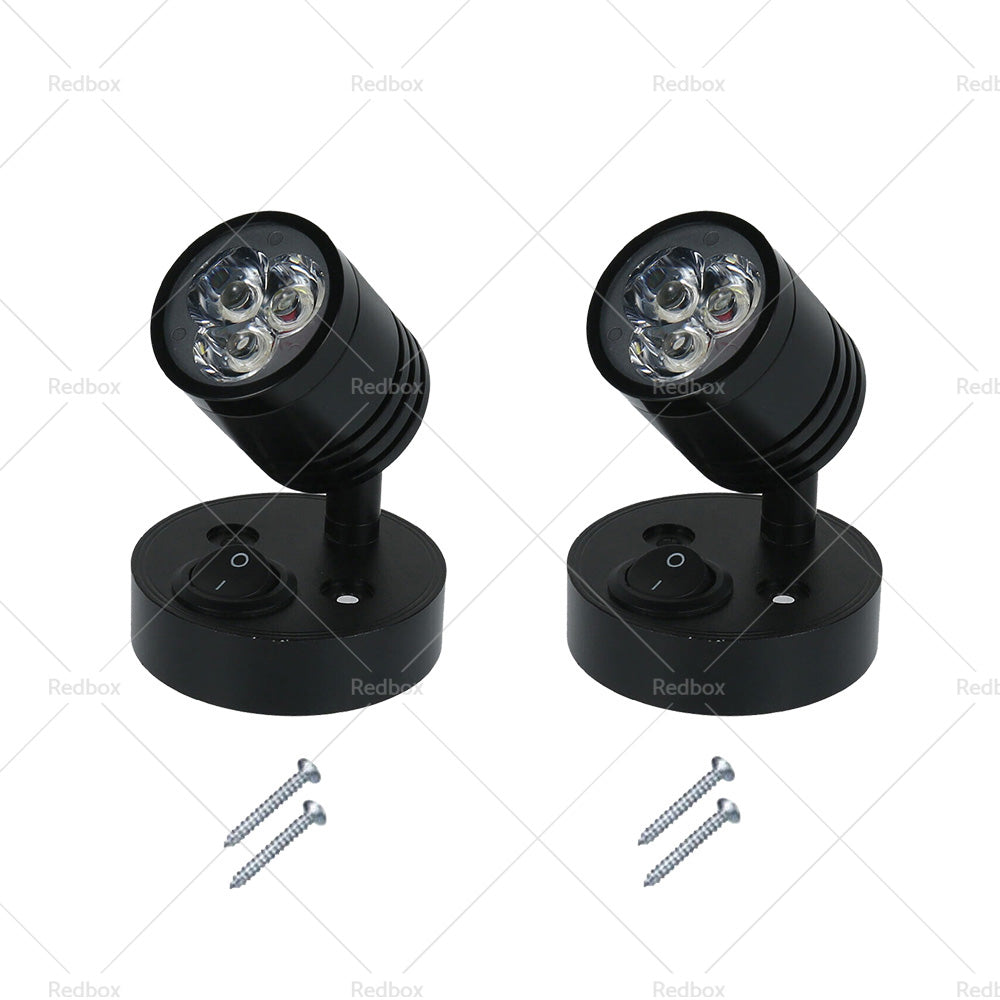 {{ 2 Pack 12V LED Interior Spot Reading Light Wall Lamp Switch For Caravan Camper }} - Buy Car Parts Online at {{ Kaka Auto Parts }}.