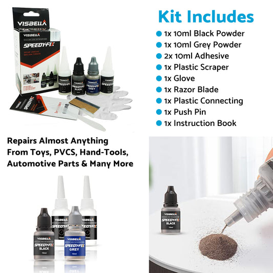 Strong Powder Adhesive Repair Kit – 7s Quick Bonding Glue for Multi-Surface Fixing (5x Set)
