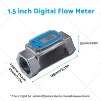 {{ 1. 5 inch Turbine Digital Diesel Water Fuel Flow Meter Oval Gear Flow Gauge }} - Buy Car Parts Online at {{ Kaka Auto Parts }}.